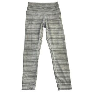 Lululemon Leggings Womens 6 High Times Pant Zip Cyber Stripe White Silver Yoga‎